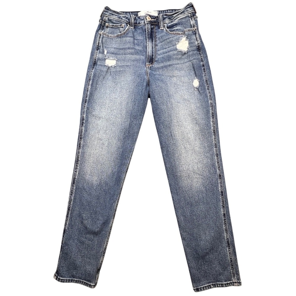 Hollister Blue Curvy Ultra High-Rise Mom Jeans Womens 6R